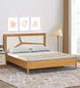 Matrix King Size Bed In Urban Teak & White Colour