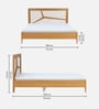 Matrix King Size Bed In Urban Teak & White Colour