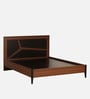 Matrix Queen Size Bed In Classic Walnut & Black Colour