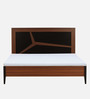 Matrix Queen Size Bed In Classic Walnut & Black Colour