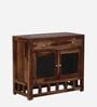 Ulyano Sheesham Wood Crockery Unit in Scratch Resistant Rustic Teak Finish