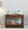 Ulyano Sheesham Wood Console Table In Scratch Resistant Rustic Teak Finish