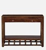 Ulyano Sheesham Wood Console Table In Scratch Resistant Rustic Teak Finish