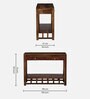 Ulyano Sheesham Wood Console Table In Scratch Resistant Rustic Teak Finish