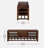 Matrix Sheesham Wood TV Unit for TVs up to 50" With Two Drawer Set In Rustic Teak Finish