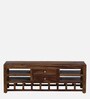 Matrix Sheesham Wood TV Unit for TVs up to 50" With Two Drawer Set In Rustic Teak Finish