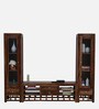 Matrix Sheesham Wood TV Unit for TVs up to 50" With Two Drawer Set In Rustic Teak Finish