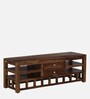 Matrix Sheesham Wood TV Unit for TVs up to 50" With Two Drawer Set In Rustic Teak Finish