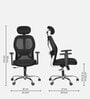 Matrix Torin Breathable Mesh Ergonomic Chair in Black Colour with Headrest
