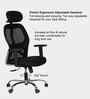 Matrix Torin Breathable Mesh Ergonomic Chair in Black Colour with Headrest