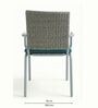 Matrix Wicker Outdoor Table & Chair Set In Dark Grey Finish