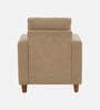 Matsu Fabric 1 Seater Sofa In Brown Colour