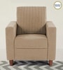 Matsu Fabric 1 Seater Sofa In Brown Colour
