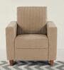 Matsu Fabric 1 Seater Sofa In Brown Colour