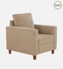 Matsu Fabric 1 Seater Sofa In Brown Colour
