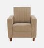 Matsu Fabric 1 Seater Sofa In Brown Colour
