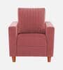 Matsu Fabric 1 Seater Sofa In Pink Colour
