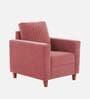 Matsu Fabric 1 Seater Sofa In Pink Colour