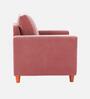 Matsu Fabric 1 Seater Sofa In Pink Colour