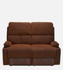 Matt 2 Seater Manual Recliner in Cocoa Colour with Cup Holder