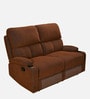 Matt 2 Seater Manual Recliner in Cocoa Colour with Cup Holder