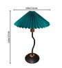 Twister Metal Table Lamp With Fabric Shade (Black & Green)