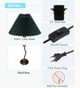 Matt Black Twister Small Pleated Lamp