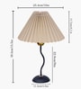 Matt Black Twister Small Pleated Lamp