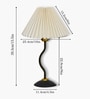 Matt Black Twister Small Pleated Lamp