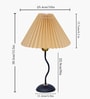 Matt Black Twister Small Pleated Lamp