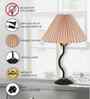 Matt Black Twister Small Pleated Lamp