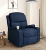 Matt Fabric Manual 1 Seater Recliner In Blue Colour