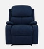 Matt Fabric Manual 1 Seater Recliner In Blue Colour