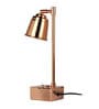 Short Rose Gold Adjustable Study Lamp With Metal Base