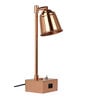 Short Rose Gold Adjustable Study Lamp With Metal Base