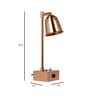 Short Rose Gold Adjustable Study Lamp With Metal Base