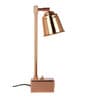 Short Rose Gold Adjustable Study Lamp With Metal Base