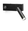 Matte Black Adjustable Spotlight   Reading/Task Wall Light