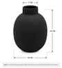 Matte Black Artisan Bulbous Flower Vase for Home Decor, Iron, Modern Minimalist Tabletop Design