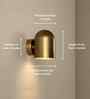 Matte Brass Finish Metal Modern Wall Light   Modern Decorative Fixture