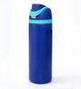 Blue Matte Finish Stainless Steel Water Bottle with Flip Top Lid, 750 ml
