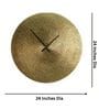 Golden Matte Plate Wall Clock