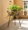 Black Heavy-Duty Round Matka Stand
