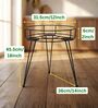 Black Heavy-Duty Round Matka Stand
