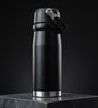 Matte Stainless Steel Black Sports Vacuum Insulated Bottle with Handle Loop