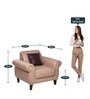 Matteo 1 Seater Sofa in Light Brown Colour
