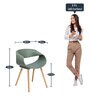 Matteo Cafe Chair in Pastel Green Colour
