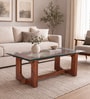 Mauren Acacia Wood Coffee Table in Natural Glazed Finish Mauren Acacia Wood Coffee Table in Natural Glazed Finish