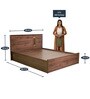 Mauricio Queen Size Bed With Storage In Columbia Walnut Finish