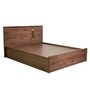 Mauricio Queen Size Bed With Storage In Columbia Walnut Finish